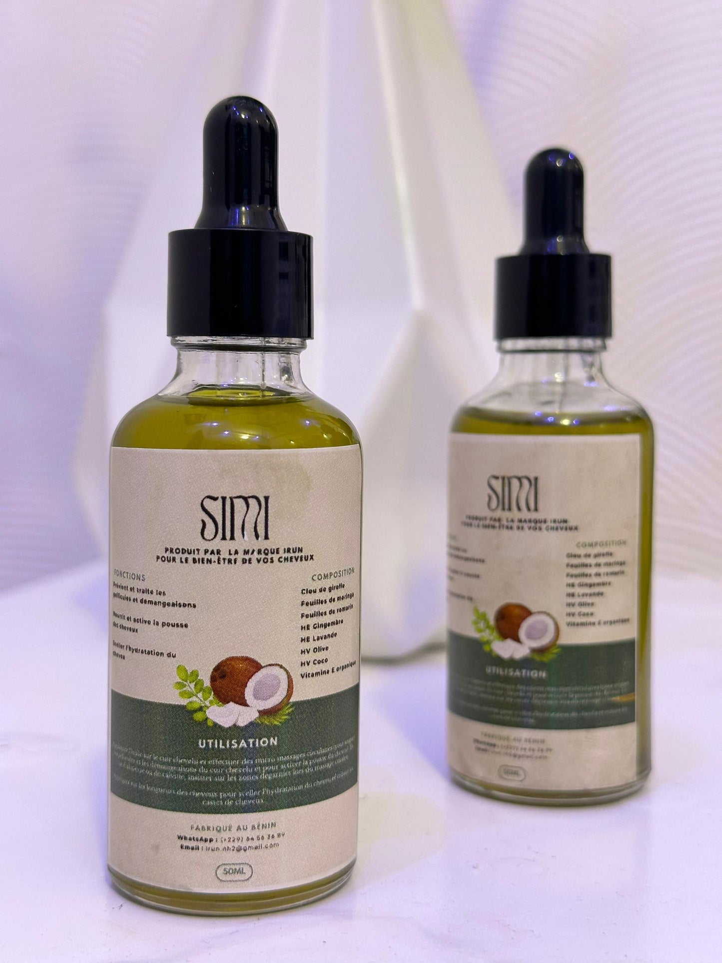 Huile Naturelle SIMI - Hydratante et Activatrice de la pousse des cheveux - Traite les pellicules et démangeaisons
